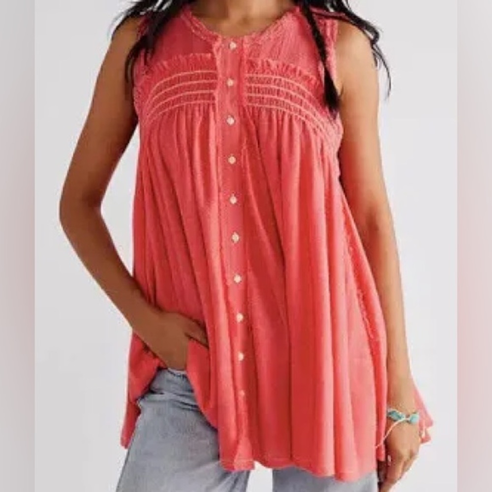 🆕 Free People Sea Breeze Tunic in the color Electropop. NWT. - Picture 2 of 7